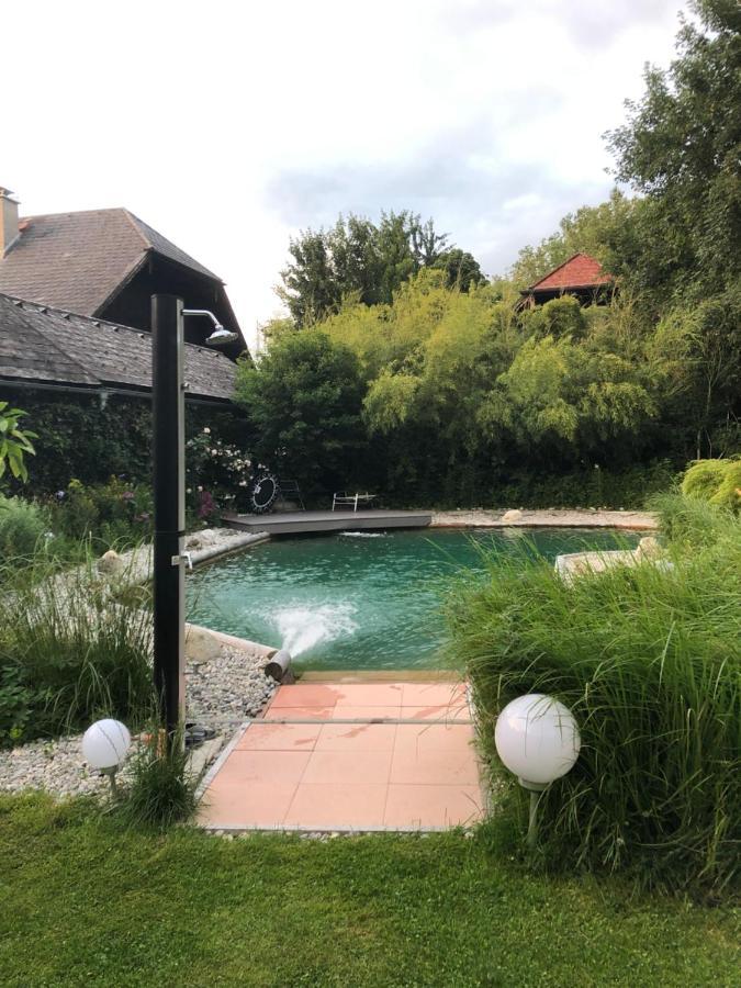 Haus Mit Sauna Und Privatem Badeteich In Anif Bei Salzburg المظهر الخارجي الصورة